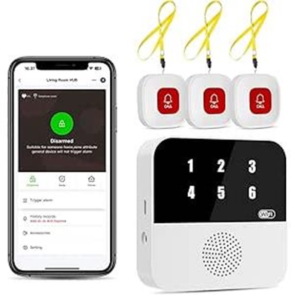 PILSAMSA Wireless Caregiver Pager with Call Button