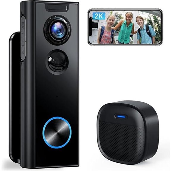 XTU Wireless Doorbell Camera with 2K Video and Chime