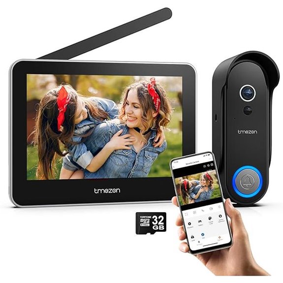 Tmezon Wireless Video Doorbell with Camera & Monitor