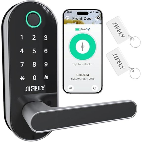 Smart WiFi Fingerprint Door Lock with Keyless Entry