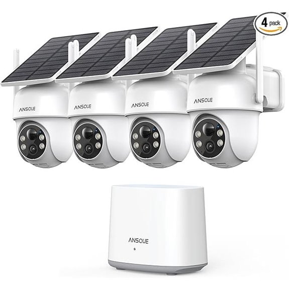 Wireless Outdoor Security Camera System with 4 Cameras