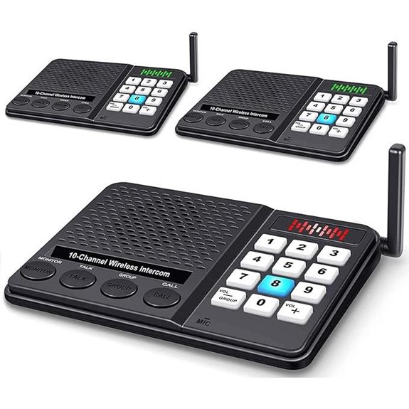 Wireless Home Intercom System 3-Pack (5300 ft Range)