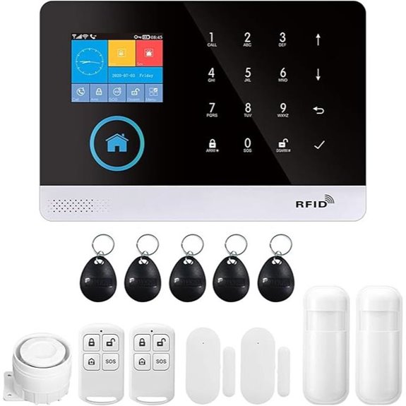 Wireless Home Alarm System with Remote & Sensors