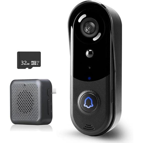 Wireless Video Doorbell with Night Vision and Motion Detection