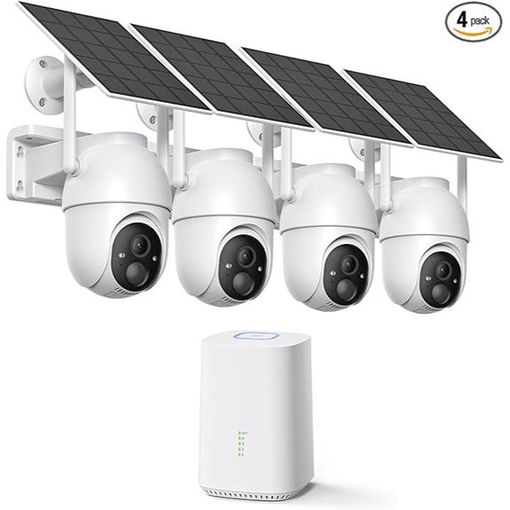 Wireless Outdoor Security Camera System with AI Detection