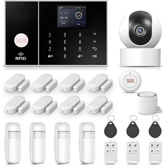 Wireless Home Security System with Camera and Sensors