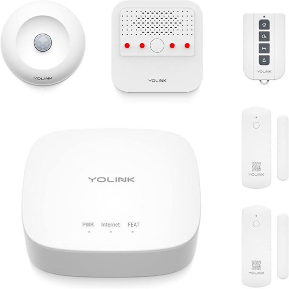 YoLink Wireless Home Security Kit with Sensors and Siren