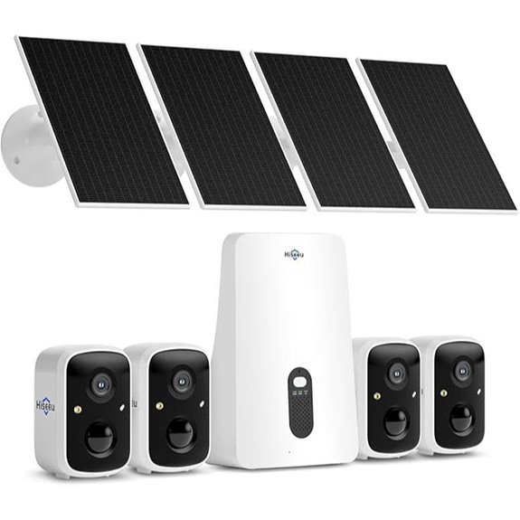 Hiseeu Wireless Solar Security Camera System (4-Cam Kit)