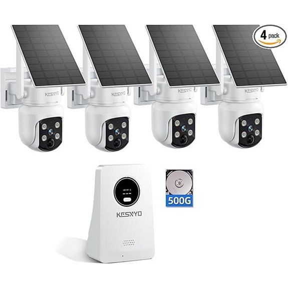 Wireless Solar Security Cameras Kit with 4MP Night Vision