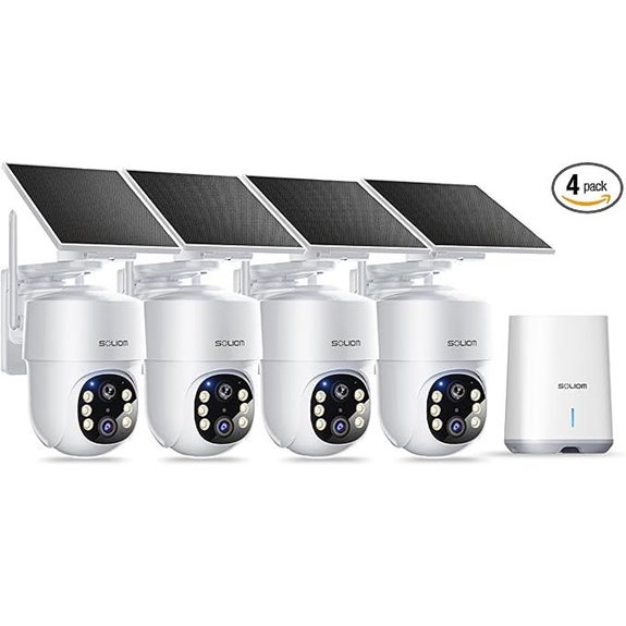 SOLIOM 5MP Wireless Solar Outdoor Security Cameras (4-Pack)