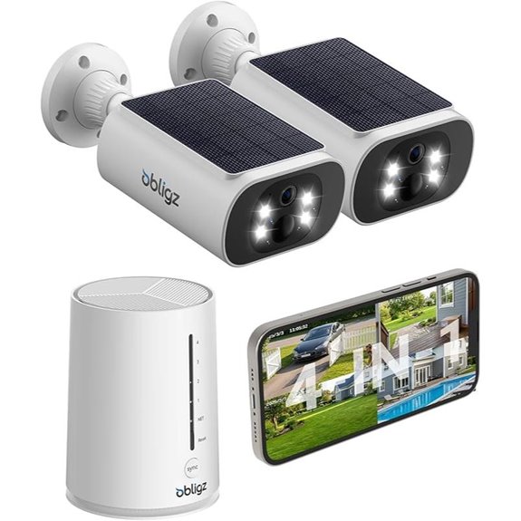 Wireless Outdoor Solar Security Cameras (2-Pack)