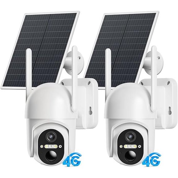 4G LTE Solar Security Cameras (2-Pack)