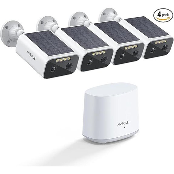 Wireless Outdoor Solar Security Camera Kit (4-Cam 2K)