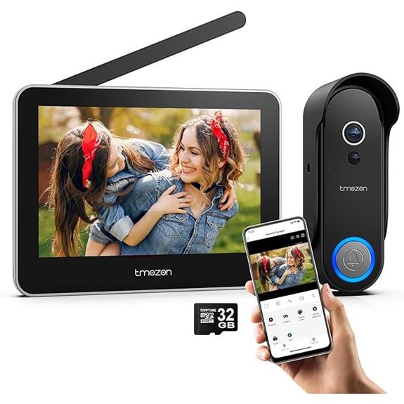 Tmezon Wireless Video Doorbell with 7 Touch Screen