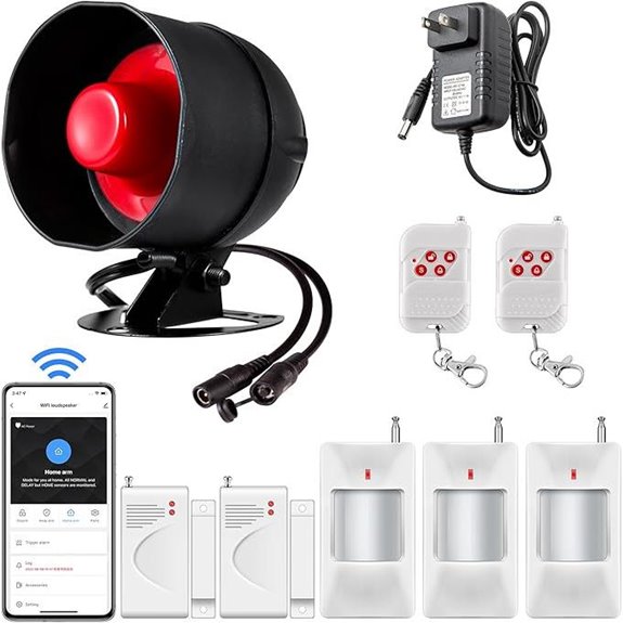 Wireless WiFi Home Security System with Motion Siren