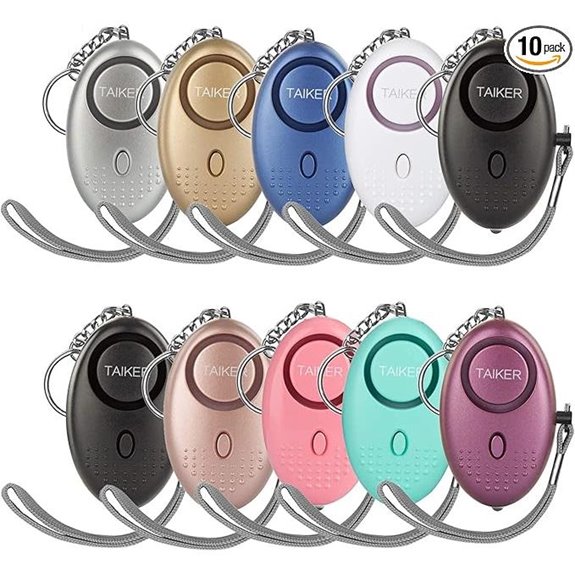 Personal Alarm for Women 10 Pack 140dB with LED