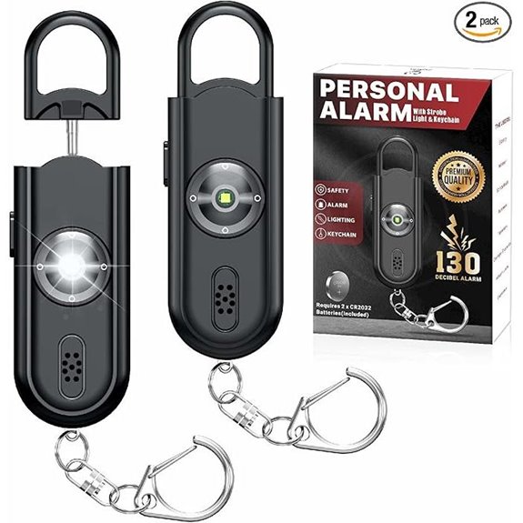 Personal Safety Alarm Keychain for Women (2-pack)