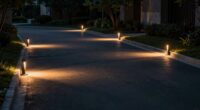 nighttime driveway lighting